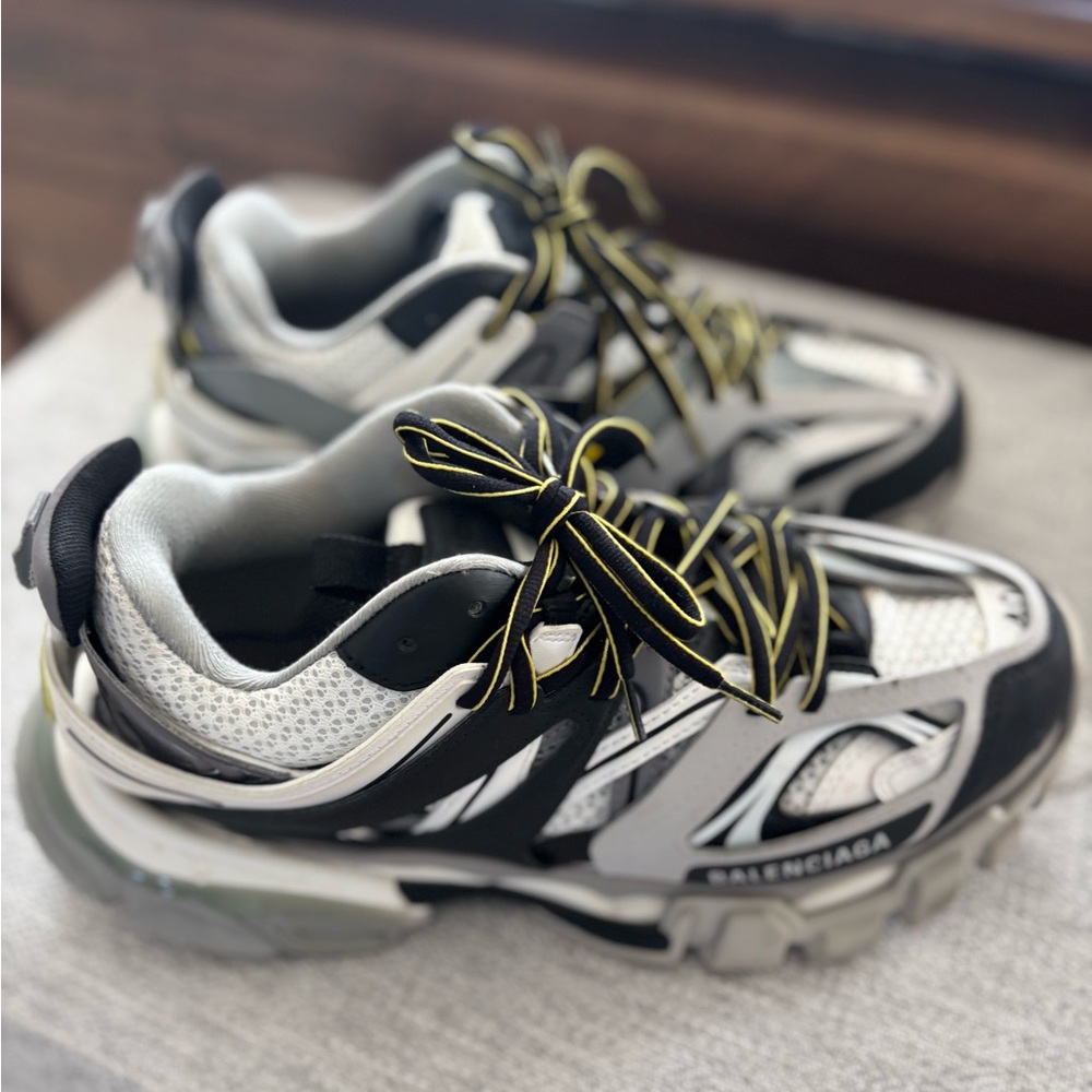 Balenciaga Track Sneakers – White/Black/Yellow – Size 40
